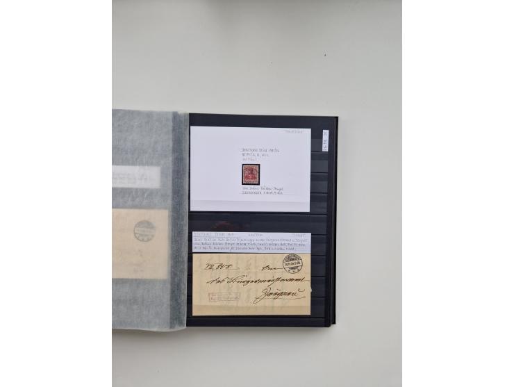 SIGMARINGEN: 1823/2000 (ca.), Heimatssammlung &nbsp;in 14 Steckbüchern, mit einigen hundert Briefen, Karten und Ganzsachen (v