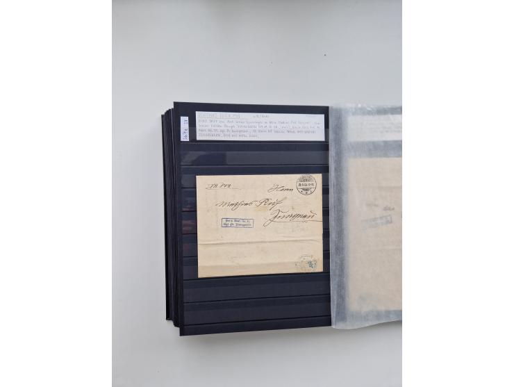 SIGMARINGEN: 1823/2000 (ca.), Heimatssammlung &nbsp;in 14 Steckbüchern, mit einigen hundert Briefen, Karten und Ganzsachen (v