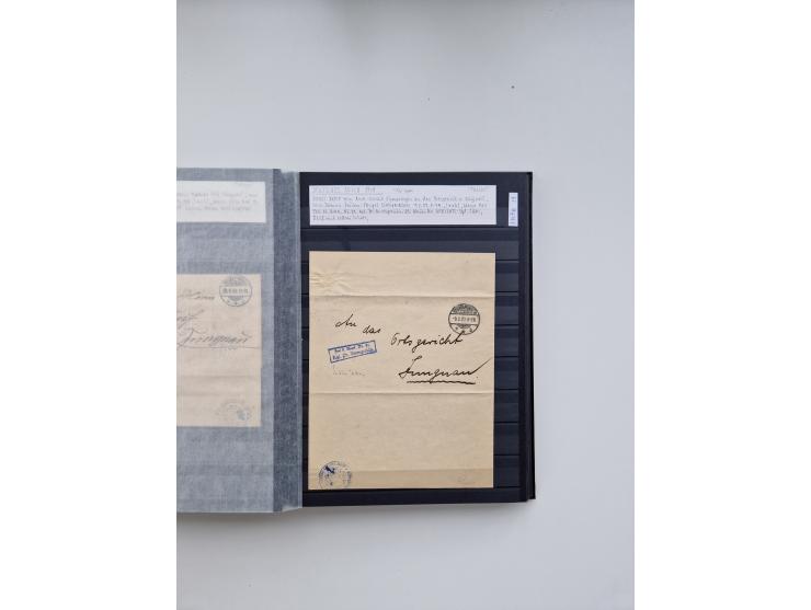 SIGMARINGEN: 1823/2000 (ca.), Heimatssammlung &nbsp;in 14 Steckbüchern, mit einigen hundert Briefen, Karten und Ganzsachen (v