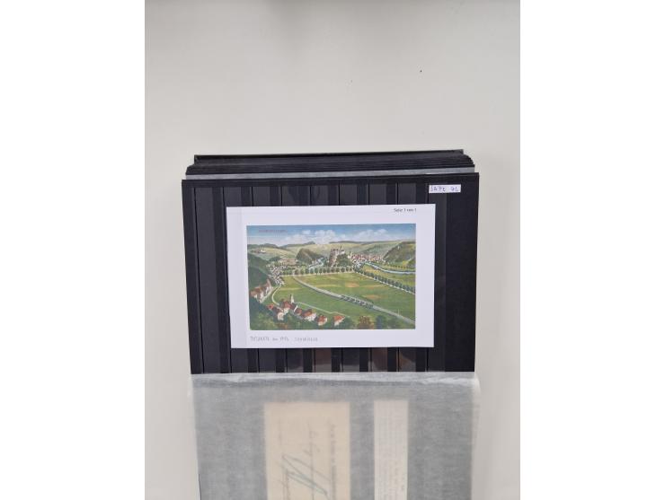 SIGMARINGEN: 1823/2000 (ca.), Heimatssammlung &nbsp;in 14 Steckbüchern, mit einigen hundert Briefen, Karten und Ganzsachen (v