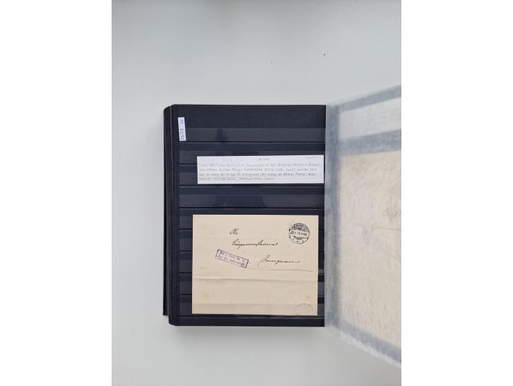 SIGMARINGEN: 1823/2000 (ca.), Heimatssammlung &nbsp;in 14 Steckbüchern, mit einigen hundert Briefen, Karten und Ganzsachen (v