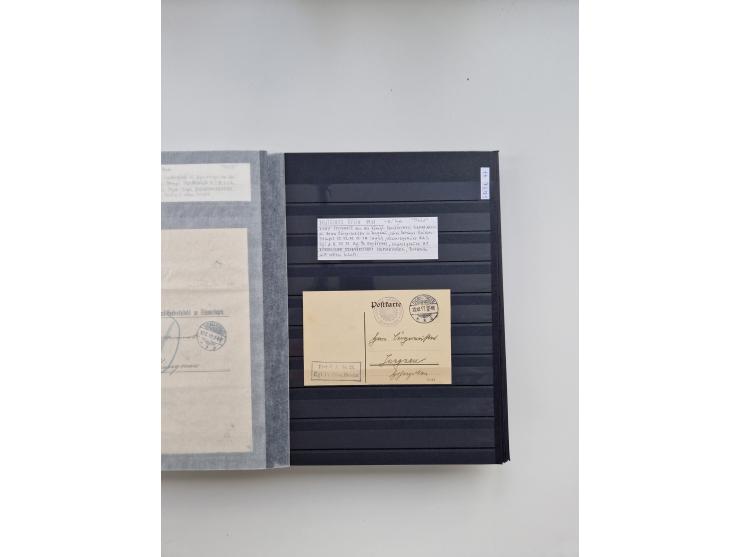 SIGMARINGEN: 1823/2000 (ca.), Heimatssammlung &nbsp;in 14 Steckbüchern, mit einigen hundert Briefen, Karten und Ganzsachen (v