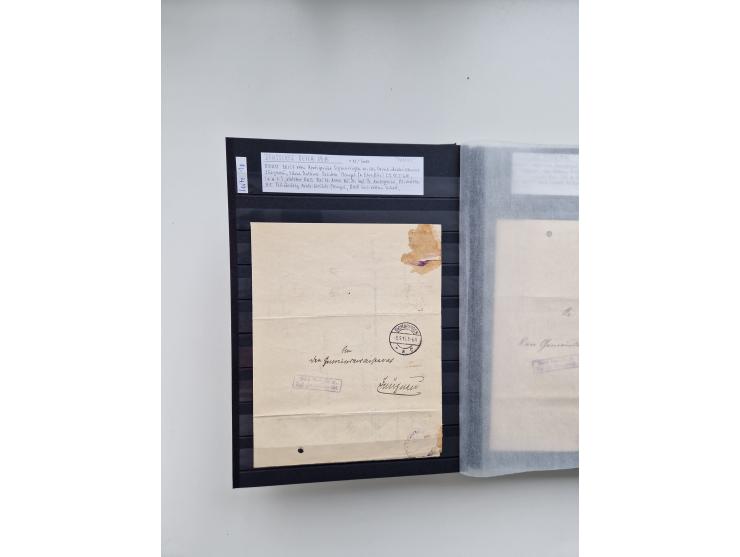 SIGMARINGEN: 1823/2000 (ca.), Heimatssammlung &nbsp;in 14 Steckbüchern, mit einigen hundert Briefen, Karten und Ganzsachen (v