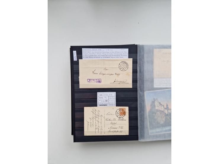 SIGMARINGEN: 1823/2000 (ca.), Heimatssammlung &nbsp;in 14 Steckbüchern, mit einigen hundert Briefen, Karten und Ganzsachen (v