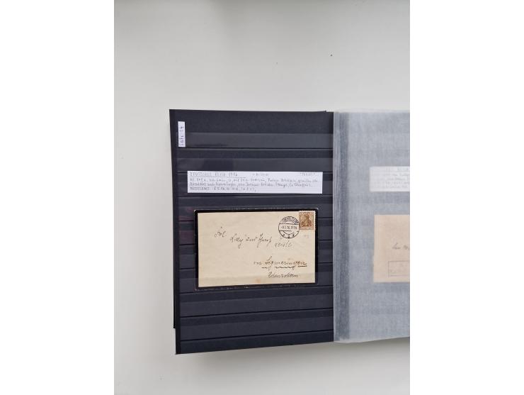 SIGMARINGEN: 1823/2000 (ca.), Heimatssammlung &nbsp;in 14 Steckbüchern, mit einigen hundert Briefen, Karten und Ganzsachen (v