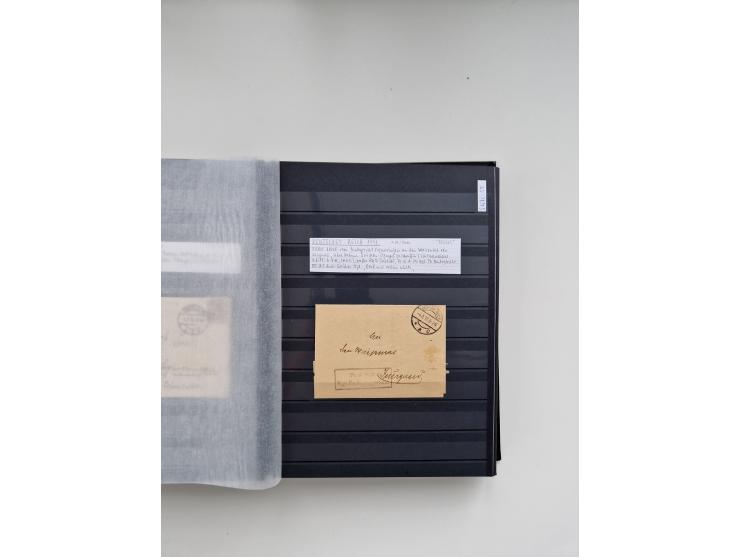 SIGMARINGEN: 1823/2000 (ca.), Heimatssammlung &nbsp;in 14 Steckbüchern, mit einigen hundert Briefen, Karten und Ganzsachen (v