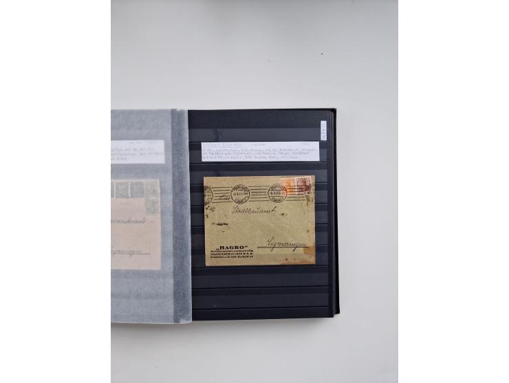 SIGMARINGEN: 1823/2000 (ca.), Heimatssammlung &nbsp;in 14 Steckbüchern, mit einigen hundert Briefen, Karten und Ganzsachen (v