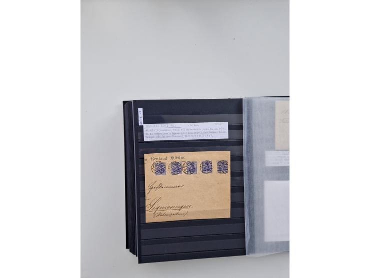 SIGMARINGEN: 1823/2000 (ca.), Heimatssammlung &nbsp;in 14 Steckbüchern, mit einigen hundert Briefen, Karten und Ganzsachen (v