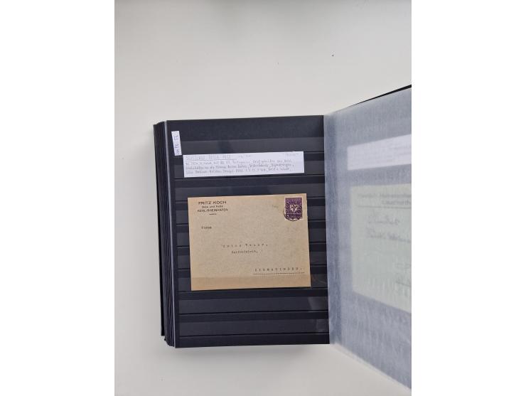 SIGMARINGEN: 1823/2000 (ca.), Heimatssammlung &nbsp;in 14 Steckbüchern, mit einigen hundert Briefen, Karten und Ganzsachen (v