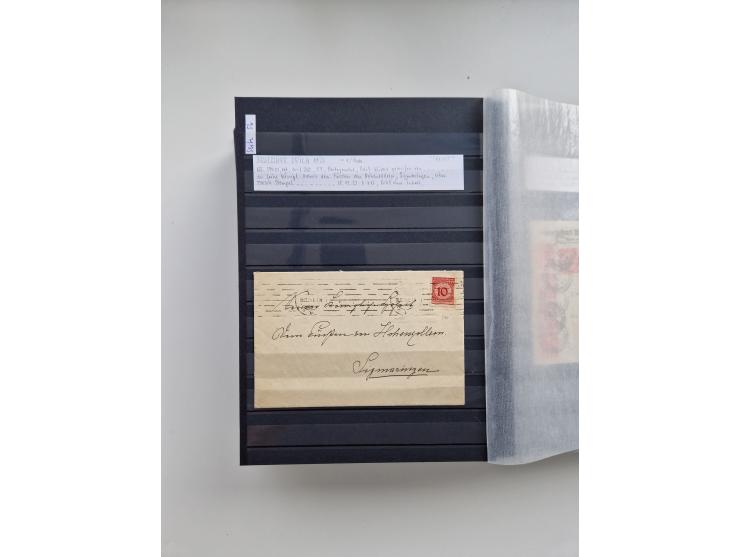 SIGMARINGEN: 1823/2000 (ca.), Heimatssammlung &nbsp;in 14 Steckbüchern, mit einigen hundert Briefen, Karten und Ganzsachen (v