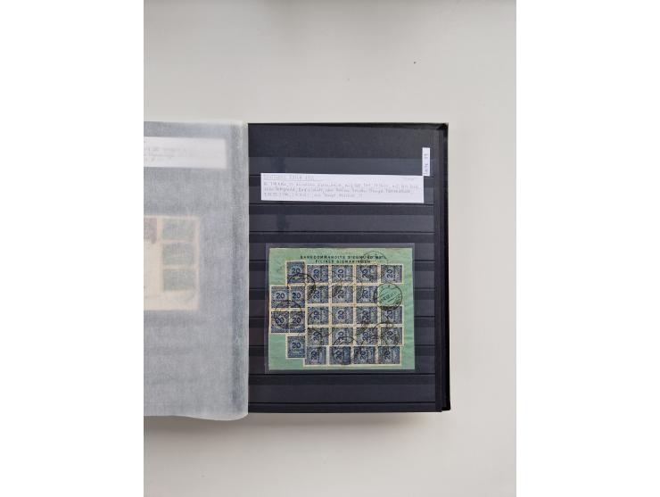 SIGMARINGEN: 1823/2000 (ca.), Heimatssammlung &nbsp;in 14 Steckbüchern, mit einigen hundert Briefen, Karten und Ganzsachen (v