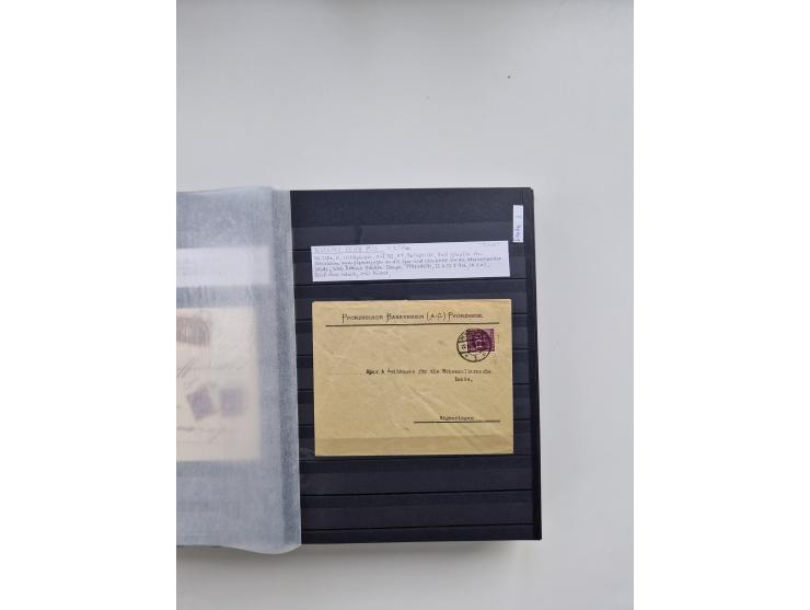 SIGMARINGEN: 1823/2000 (ca.), Heimatssammlung &nbsp;in 14 Steckbüchern, mit einigen hundert Briefen, Karten und Ganzsachen (v