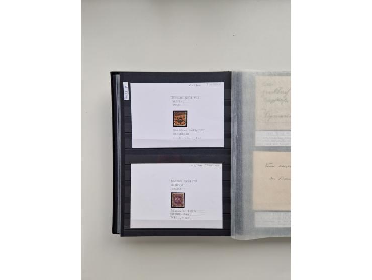 SIGMARINGEN: 1823/2000 (ca.), Heimatssammlung &nbsp;in 14 Steckbüchern, mit einigen hundert Briefen, Karten und Ganzsachen (v