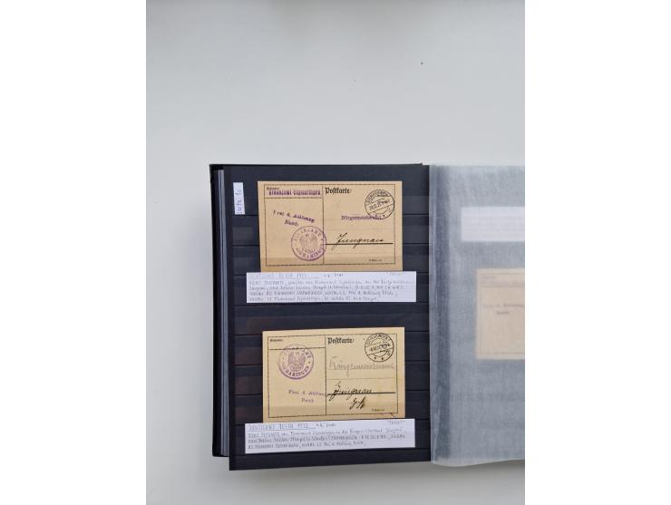 SIGMARINGEN: 1823/2000 (ca.), Heimatssammlung &nbsp;in 14 Steckbüchern, mit einigen hundert Briefen, Karten und Ganzsachen (v