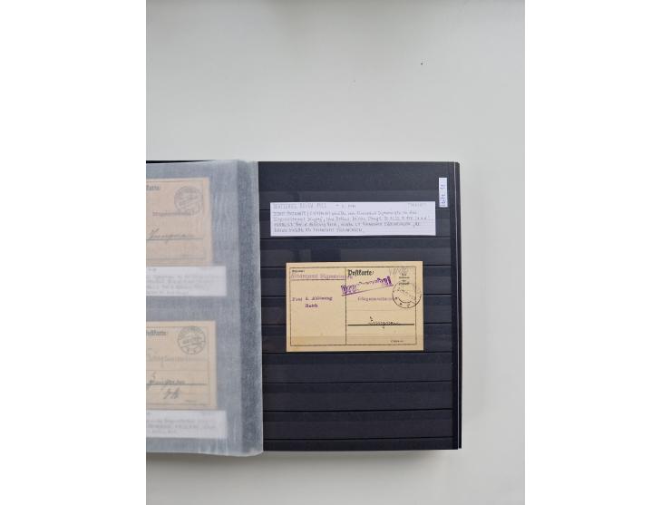 SIGMARINGEN: 1823/2000 (ca.), Heimatssammlung &nbsp;in 14 Steckbüchern, mit einigen hundert Briefen, Karten und Ganzsachen (v