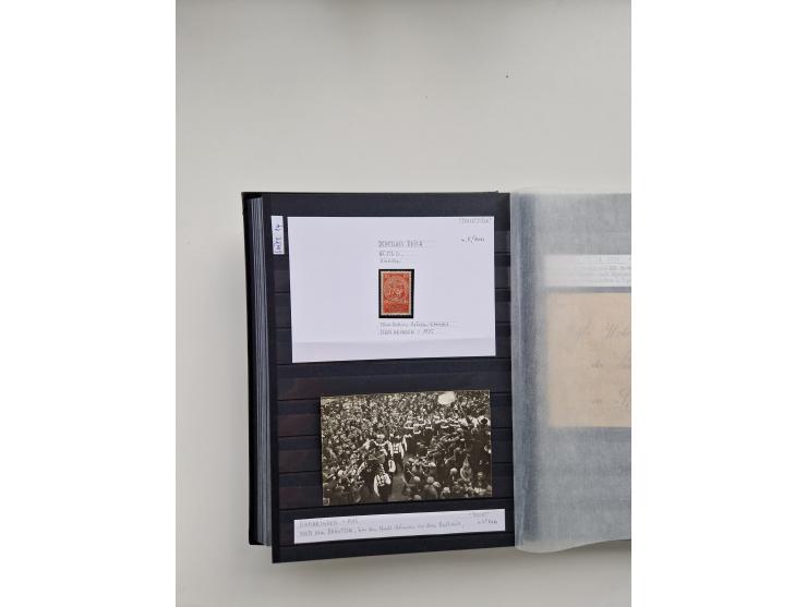 SIGMARINGEN: 1823/2000 (ca.), Heimatssammlung &nbsp;in 14 Steckbüchern, mit einigen hundert Briefen, Karten und Ganzsachen (v