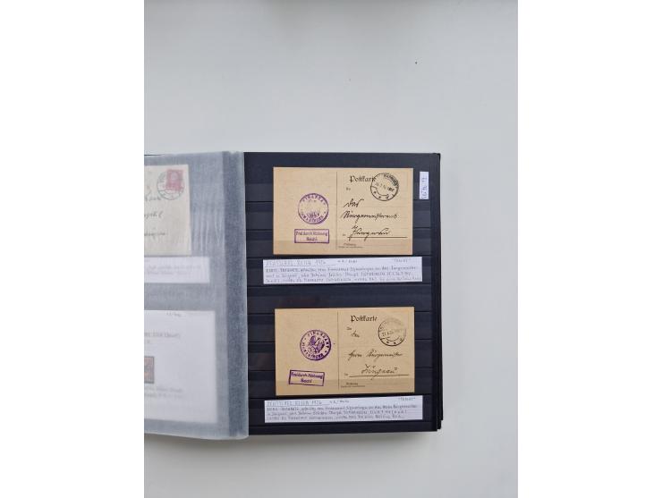 SIGMARINGEN: 1823/2000 (ca.), Heimatssammlung &nbsp;in 14 Steckbüchern, mit einigen hundert Briefen, Karten und Ganzsachen (v