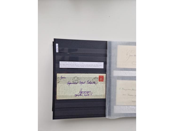 SIGMARINGEN: 1823/2000 (ca.), Heimatssammlung &nbsp;in 14 Steckbüchern, mit einigen hundert Briefen, Karten und Ganzsachen (v