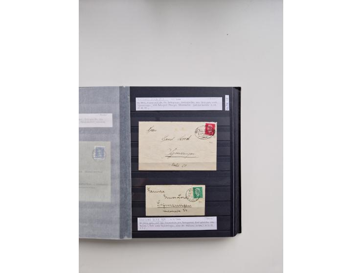 SIGMARINGEN: 1823/2000 (ca.), Heimatssammlung &nbsp;in 14 Steckbüchern, mit einigen hundert Briefen, Karten und Ganzsachen (v