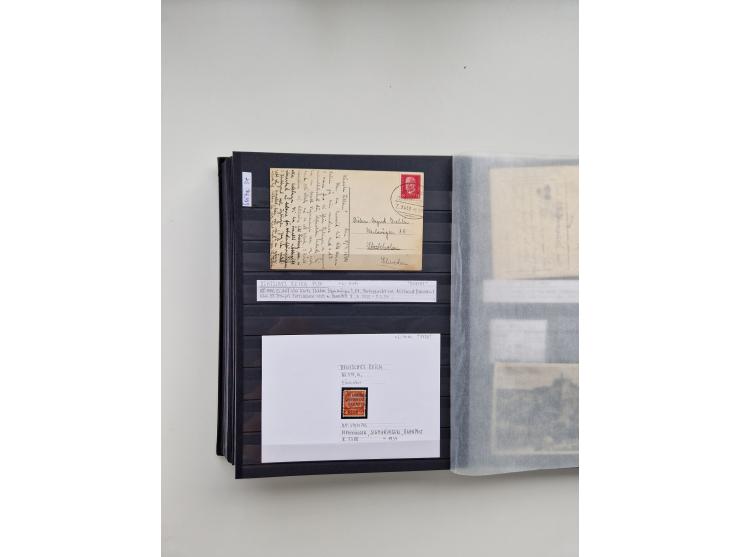 SIGMARINGEN: 1823/2000 (ca.), Heimatssammlung &nbsp;in 14 Steckbüchern, mit einigen hundert Briefen, Karten und Ganzsachen (v