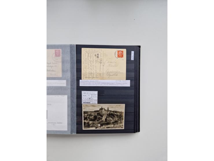 SIGMARINGEN: 1823/2000 (ca.), Heimatssammlung &nbsp;in 14 Steckbüchern, mit einigen hundert Briefen, Karten und Ganzsachen (v