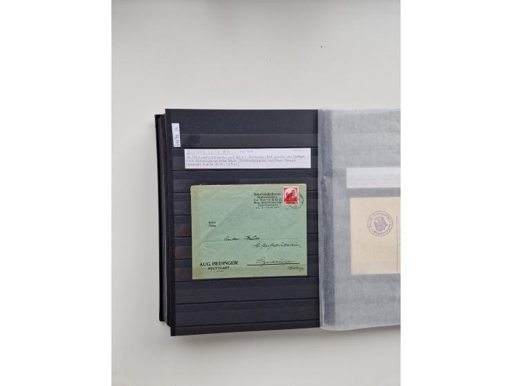 SIGMARINGEN: 1823/2000 (ca.), Heimatssammlung &nbsp;in 14 Steckbüchern, mit einigen hundert Briefen, Karten und Ganzsachen (v