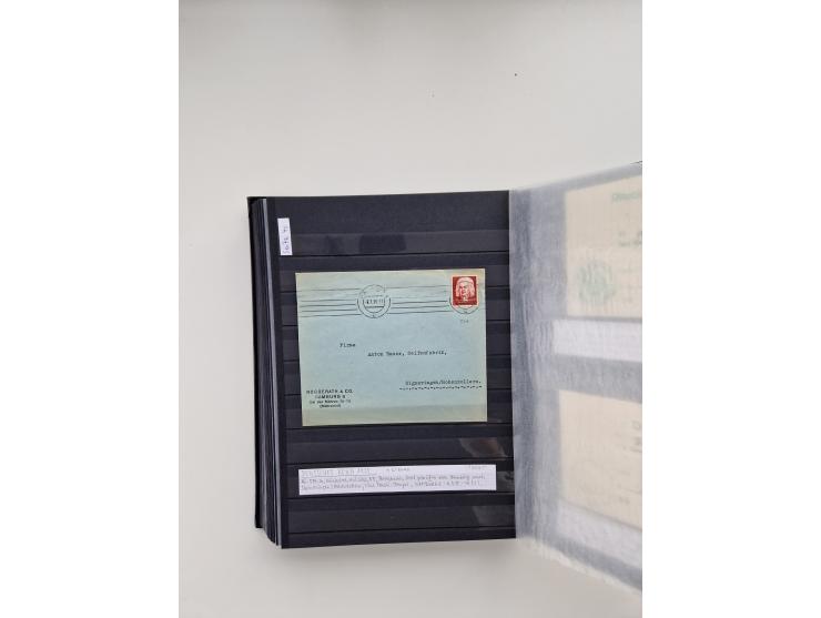 SIGMARINGEN: 1823/2000 (ca.), Heimatssammlung &nbsp;in 14 Steckbüchern, mit einigen hundert Briefen, Karten und Ganzsachen (v