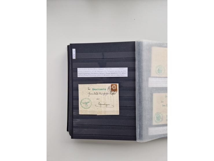 SIGMARINGEN: 1823/2000 (ca.), Heimatssammlung &nbsp;in 14 Steckbüchern, mit einigen hundert Briefen, Karten und Ganzsachen (v