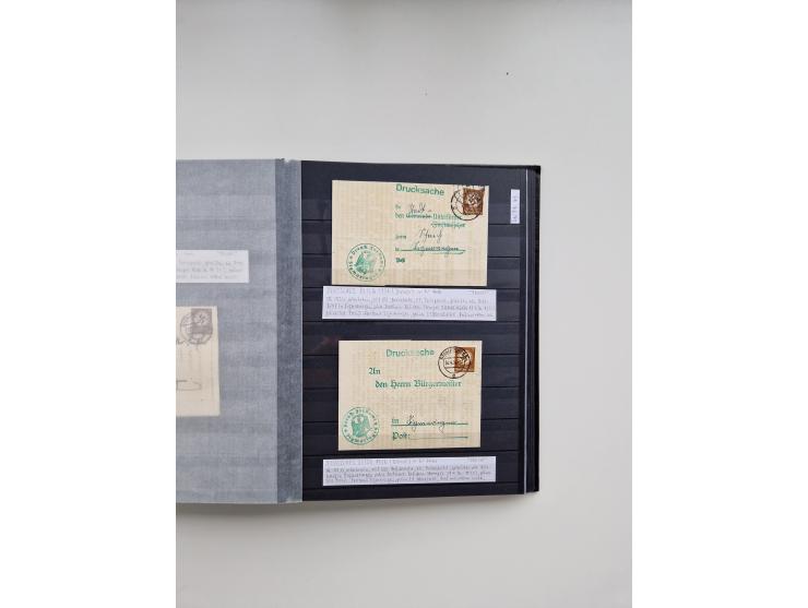 SIGMARINGEN: 1823/2000 (ca.), Heimatssammlung &nbsp;in 14 Steckbüchern, mit einigen hundert Briefen, Karten und Ganzsachen (v