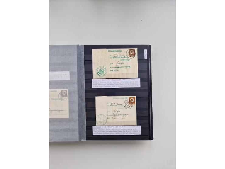 SIGMARINGEN: 1823/2000 (ca.), Heimatssammlung &nbsp;in 14 Steckbüchern, mit einigen hundert Briefen, Karten und Ganzsachen (v