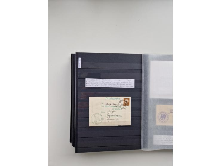 SIGMARINGEN: 1823/2000 (ca.), Heimatssammlung &nbsp;in 14 Steckbüchern, mit einigen hundert Briefen, Karten und Ganzsachen (v