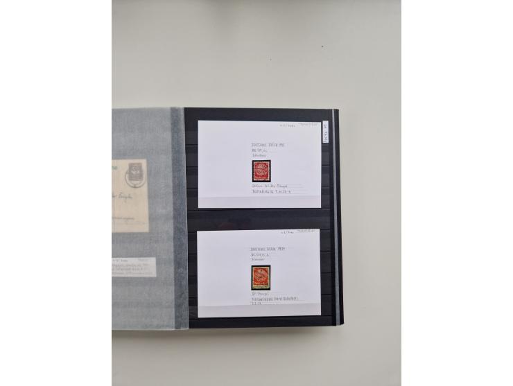 SIGMARINGEN: 1823/2000 (ca.), Heimatssammlung &nbsp;in 14 Steckbüchern, mit einigen hundert Briefen, Karten und Ganzsachen (v