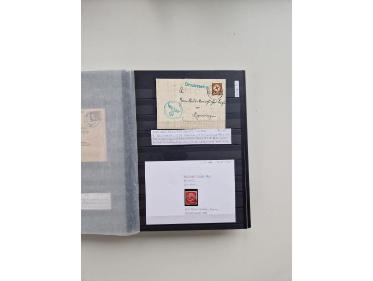 SIGMARINGEN: 1823/2000 (ca.), Heimatssammlung &nbsp;in 14 Steckbüchern, mit einigen hundert Briefen, Karten und Ganzsachen (v