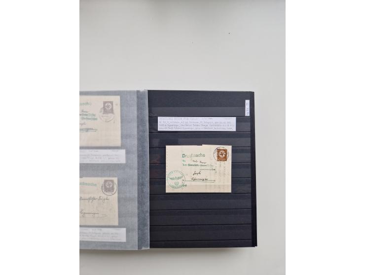 SIGMARINGEN: 1823/2000 (ca.), Heimatssammlung &nbsp;in 14 Steckbüchern, mit einigen hundert Briefen, Karten und Ganzsachen (v