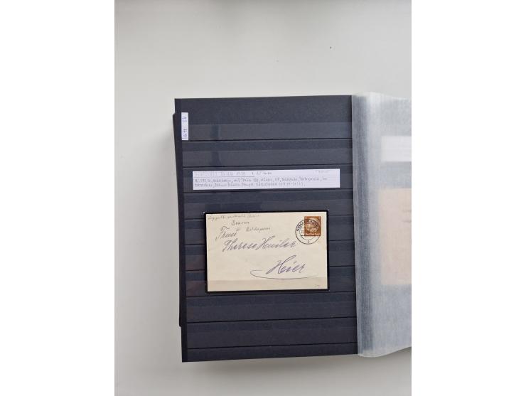 SIGMARINGEN: 1823/2000 (ca.), Heimatssammlung &nbsp;in 14 Steckbüchern, mit einigen hundert Briefen, Karten und Ganzsachen (v