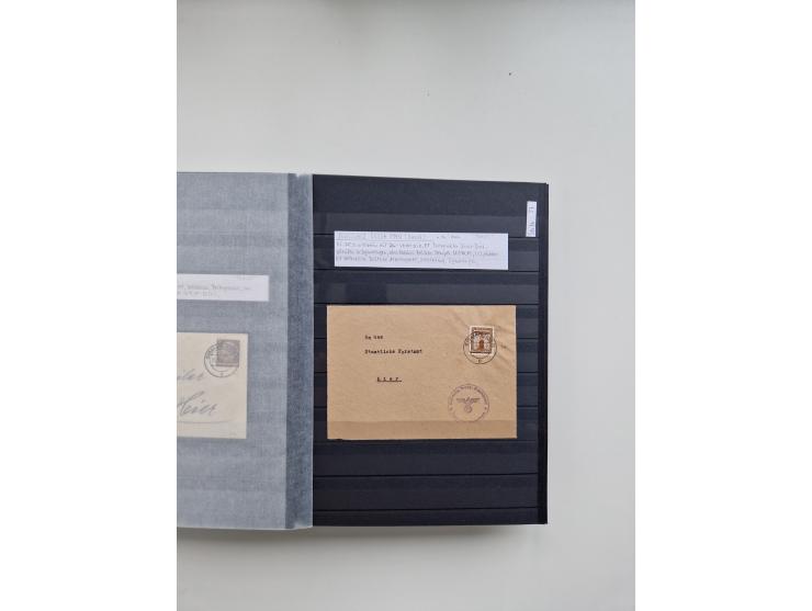 SIGMARINGEN: 1823/2000 (ca.), Heimatssammlung &nbsp;in 14 Steckbüchern, mit einigen hundert Briefen, Karten und Ganzsachen (v