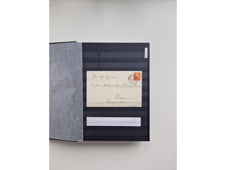 SIGMARINGEN: 1823/2000 (ca.), Heimatssammlung &nbsp;in 14 Steckbüchern, mit einigen hundert Briefen, Karten und Ganzsachen (v