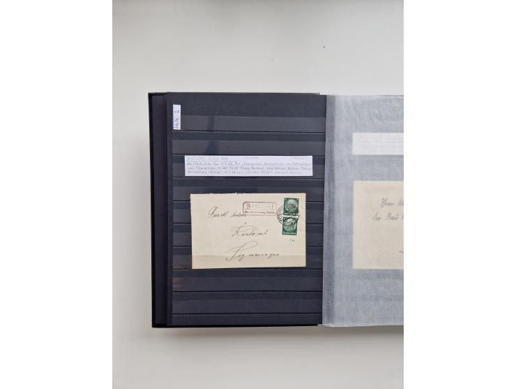 SIGMARINGEN: 1823/2000 (ca.), Heimatssammlung &nbsp;in 14 Steckbüchern, mit einigen hundert Briefen, Karten und Ganzsachen (v