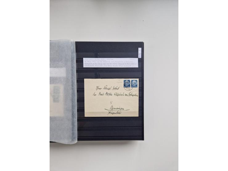 SIGMARINGEN: 1823/2000 (ca.), Heimatssammlung &nbsp;in 14 Steckbüchern, mit einigen hundert Briefen, Karten und Ganzsachen (v