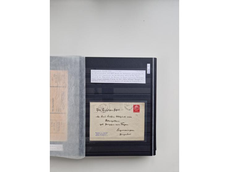 SIGMARINGEN: 1823/2000 (ca.), Heimatssammlung &nbsp;in 14 Steckbüchern, mit einigen hundert Briefen, Karten und Ganzsachen (v