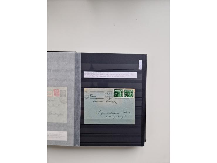 SIGMARINGEN: 1823/2000 (ca.), Heimatssammlung &nbsp;in 14 Steckbüchern, mit einigen hundert Briefen, Karten und Ganzsachen (v