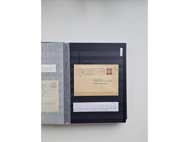 SIGMARINGEN: 1823/2000 (ca.), Heimatssammlung &nbsp;in 14 Steckbüchern, mit einigen hundert Briefen, Karten und Ganzsachen (v