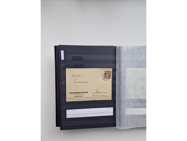 SIGMARINGEN: 1823/2000 (ca.), Heimatssammlung &nbsp;in 14 Steckbüchern, mit einigen hundert Briefen, Karten und Ganzsachen (v