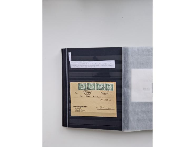 SIGMARINGEN: 1823/2000 (ca.), Heimatssammlung &nbsp;in 14 Steckbüchern, mit einigen hundert Briefen, Karten und Ganzsachen (v