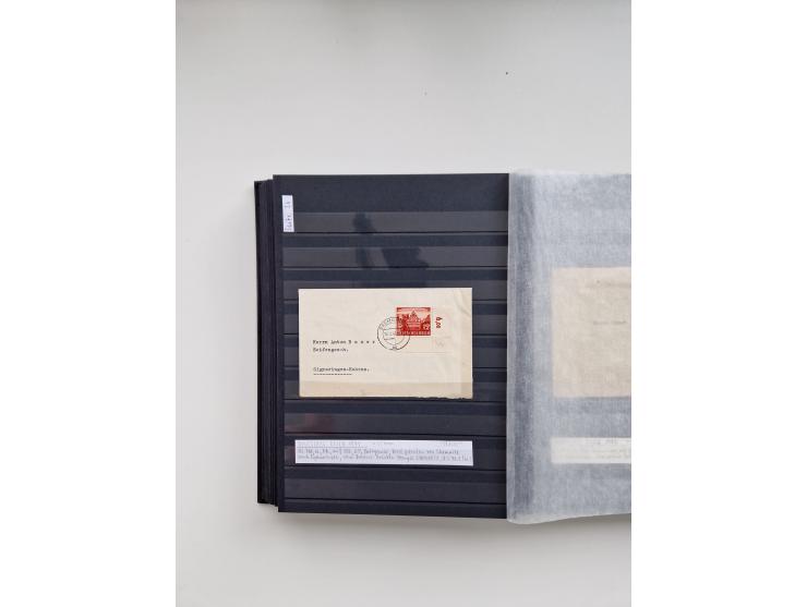 SIGMARINGEN: 1823/2000 (ca.), Heimatssammlung &nbsp;in 14 Steckbüchern, mit einigen hundert Briefen, Karten und Ganzsachen (v