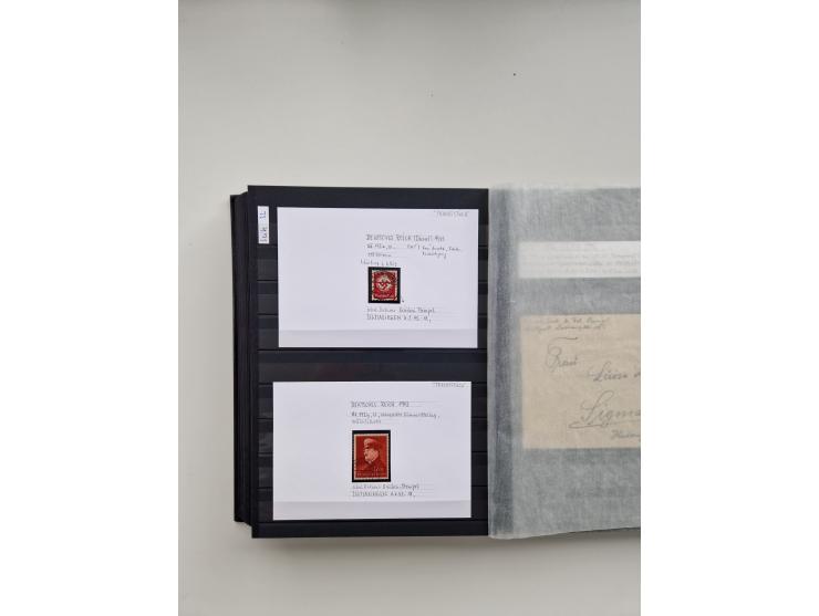 SIGMARINGEN: 1823/2000 (ca.), Heimatssammlung &nbsp;in 14 Steckbüchern, mit einigen hundert Briefen, Karten und Ganzsachen (v