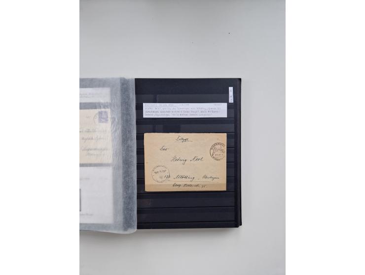 SIGMARINGEN: 1823/2000 (ca.), Heimatssammlung &nbsp;in 14 Steckbüchern, mit einigen hundert Briefen, Karten und Ganzsachen (v