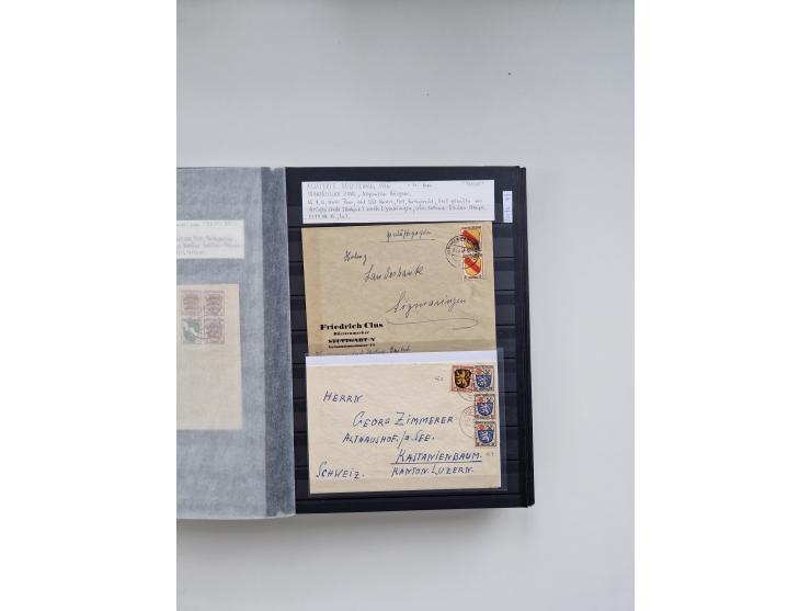 SIGMARINGEN: 1823/2000 (ca.), Heimatssammlung &nbsp;in 14 Steckbüchern, mit einigen hundert Briefen, Karten und Ganzsachen (v