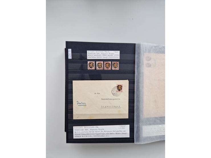 SIGMARINGEN: 1823/2000 (ca.), Heimatssammlung &nbsp;in 14 Steckbüchern, mit einigen hundert Briefen, Karten und Ganzsachen (v