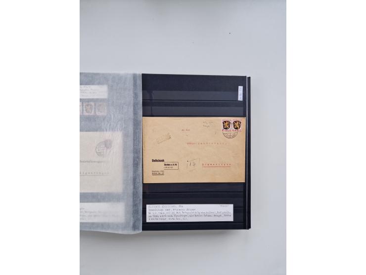 SIGMARINGEN: 1823/2000 (ca.), Heimatssammlung &nbsp;in 14 Steckbüchern, mit einigen hundert Briefen, Karten und Ganzsachen (v